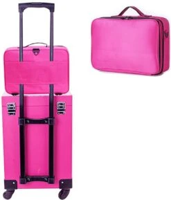 Cosmetica Koffer - Make-up Koffer Met Verstelbare Vakken - Visagie En Nagelstyliste Beauty Koffer - 37x27x13CM - Roze 20 Cosmetica Koffer - Make-up Koffer Met Verstelbare Vakken - Visagie En Nagelstyliste Beauty Koffer - 37x27x13CM - Roze -Cosmetica winkel 1025x1200 2