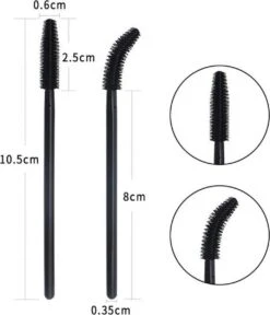 Lashes & More – 50 Stuks Siliconen WimperBorsteltjes – Zwart - Mascara Borsteltjes - Mascara Borstel - Wimper Borstel - Siliconen Wimperborstel - Wimperborstel Voor Wimper Extensions - Siliconen Wenkbrauwborstel -Siliconen Top - Wenkbrauw Kwast -Cosmetica winkel 1029x1200 2