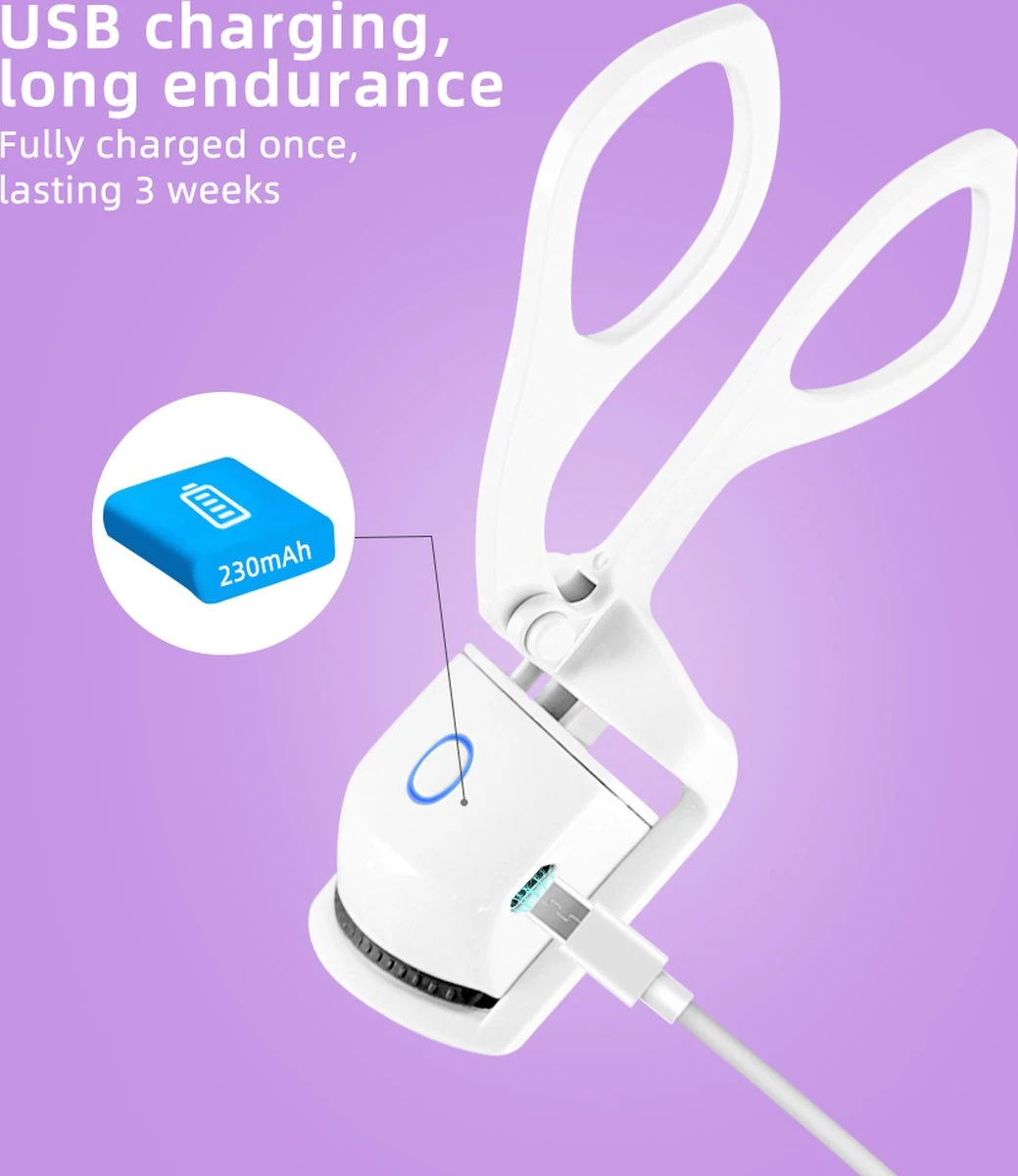 BeautyTech Elektrische Wimperkruller/Wimperkrultang - Roze - Oplaadbaar - Beauty - Verzorging - Make Up 5 BeautyTech Elektrische Wimperkruller/Wimperkrultang - Roze - Oplaadbaar - Beauty - Verzorging - Make Up - Afbeelding 5