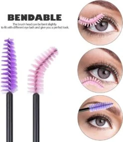 Vardaan Wegwerp Wimper & Wenkbrauw Borstels - Mascara Borsteltjes - Paarse & Roze Borsteltjes Voor Makeup - Mascara Borstel - 50 Stuks -Cosmetica winkel 1039x1200 4