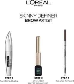 L’Oréal Paris Brow Artist Skinny Definer Wenkbrauwpotlood - 105 Brunette - Ultradun 13 L’Oréal Paris Brow Artist Skinny Definer Wenkbrauwpotlood - 105 Brunette - Ultradun -Cosmetica winkel 1065x1200 1