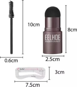 Wenkbrauw Stempel- Poeder - Herbruikbaar - Donker Bruin - Wenkbrauwstempel- Inclusief Sjablonen - Natuurlijke Kleur- Vegan | Eyebrow Powder | Cadeau Voor Haar -Cosmetica winkel 1065x1200 2