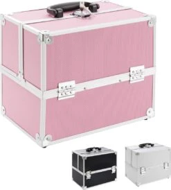 AREBOS Cosmeticakoffer Beauty Case Multikoffer 15 L Roze -Cosmetica winkel 1083x1200 1