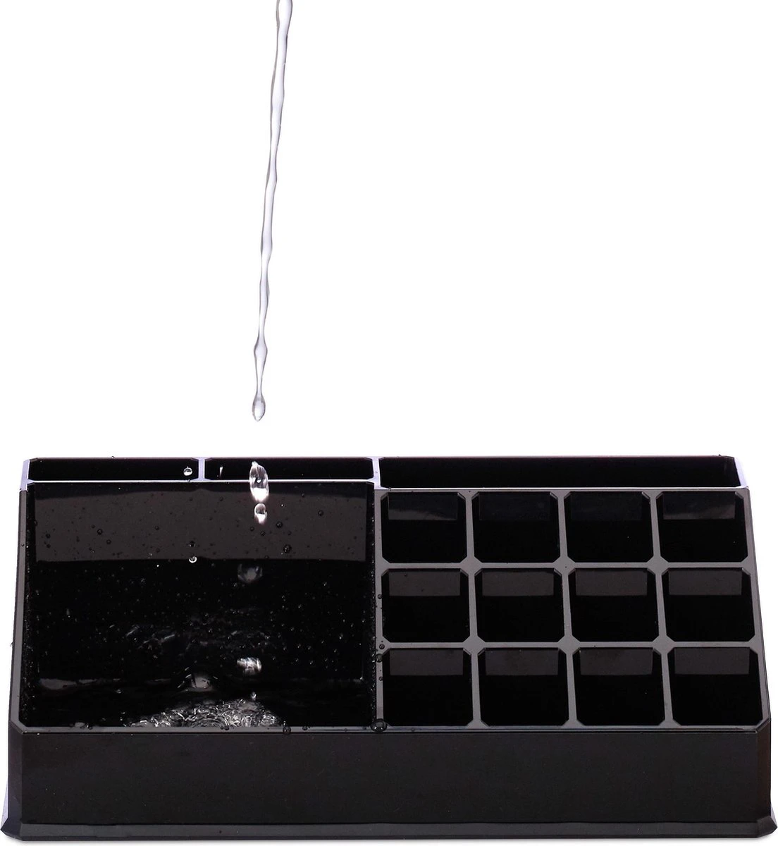 Relaxdays Cosmetica Organizer - Cosmeticahouder - Make Up Toren - Doorzichtig - 16 Vakken - Zwart 6 Relaxdays Cosmetica Organizer - Cosmeticahouder - Make Up Toren - Doorzichtig - 16 Vakken - Zwart - Afbeelding 6