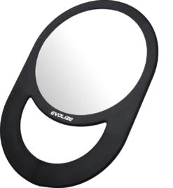 Evolize Onbreekbare Spiegel Met Handvat - Ø 16,5 Cm - Ophangbaar - Rond - Handspiegel - Kappersspiegel - Reisspiegel - Make Up - Afmeting: 28 X 19 Cm - Zwart -Cosmetica winkel 1107x1200 6