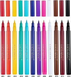 HANDAIYAN 12 Kleuren Mat Sneldrogend Niet Gemakkelijk Uit Te Vegen Kleur Eyeliner Set Make-up Show -Cosmetica winkel 1110x1200