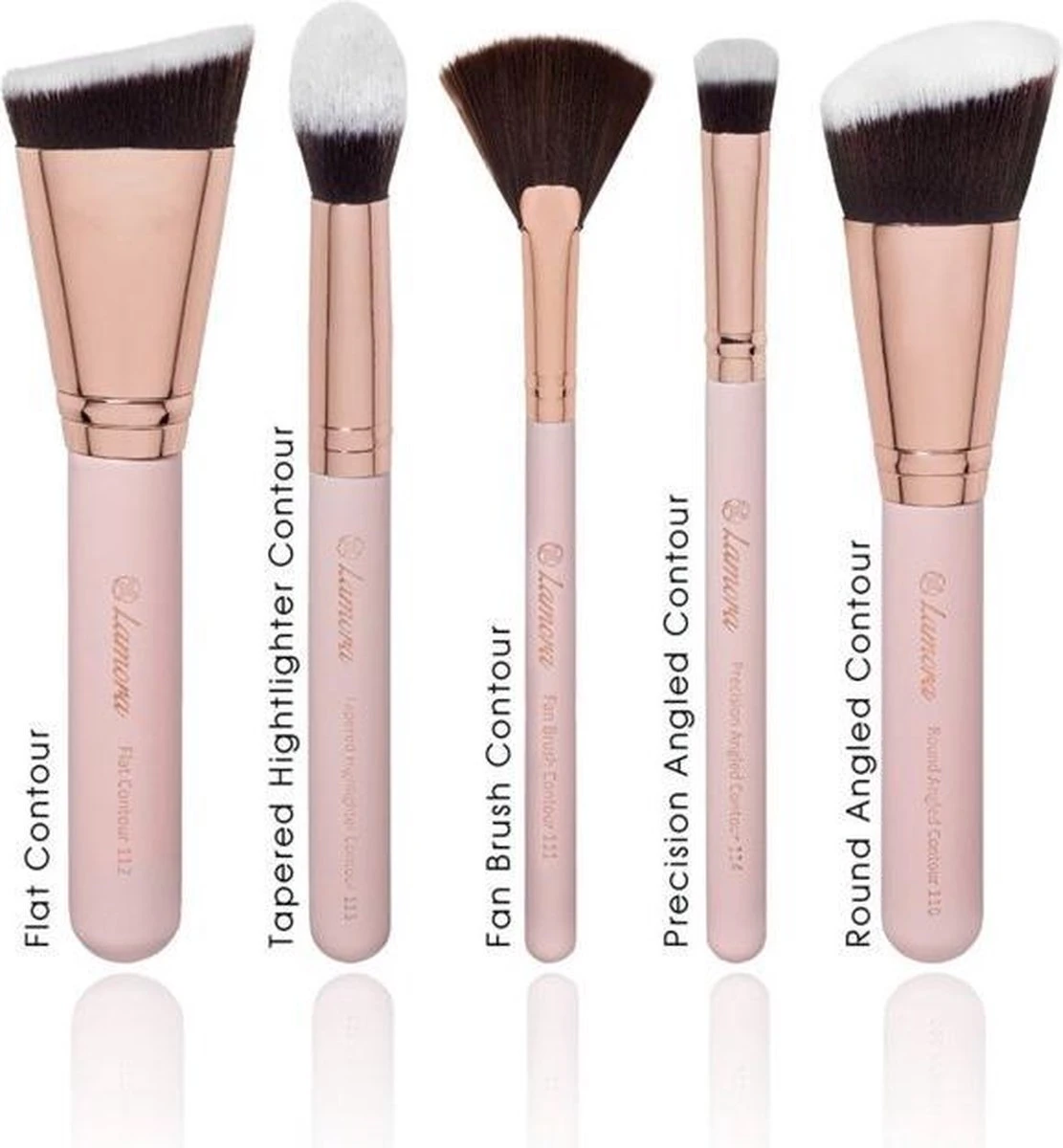 Lamora Make-up Kwasten Set - Contour - Lamora Proffecioneel - 5 Delig Kwasten In Luxe Koker 4 Lamora Make-up Kwasten Set - Contour - Lamora Proffecioneel - 5 Delig Kwasten In Luxe Koker - Afbeelding 4