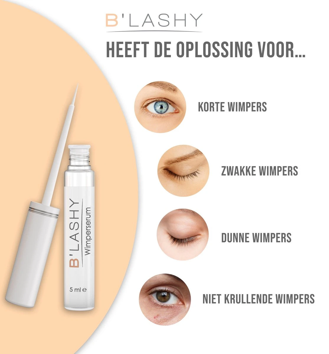 B’LASHY® Wimperserum - Wimper Groeimiddel - Wimper Serum Voor Sterke, Lange En Volle Wimpers - 5 Ml 7 B’LASHY® Wimperserum - Wimper Groeimiddel - Wimper Serum Voor Sterke, Lange En Volle Wimpers - 5 Ml - Afbeelding 7