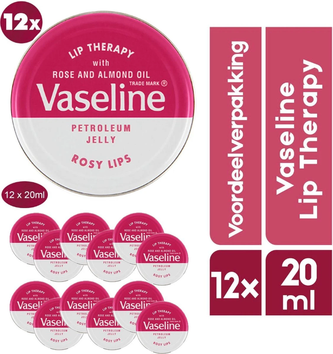 Vaseline® Vaseline Lip Therapy 12 Stuks Rosy Lips 1 Vaseline® Vaseline Lip Therapy 12 Stuks Rosy Lips