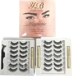 Yermin Beauty Magnetische Wimpers Met Eyeliner Pen Set - Magnetic Lashes - Magneet - 14 Sets Nepwimpers Met 3 Eyelinergel En 1 Applicator - Zwart -Cosmetica winkel 1134x1200 3