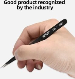 Vetus - Wimper Pincetten Set (2 Stuks) - Zwart - Tweezers - Pincetset - Wimperextensions - ESD-12 - ESD-15 -Cosmetica winkel 1139x1200