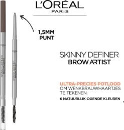 L’Oréal Paris Brow Artist Skinny Definer Wenkbrauwpotlood - 105 Brunette - Ultradun 14 L’Oréal Paris Brow Artist Skinny Definer Wenkbrauwpotlood - 105 Brunette - Ultradun -Cosmetica winkel 1152x1200 4