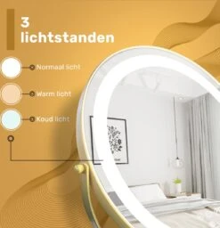 Great's® Make Up Spiegel Met LED Verlichting - ⌀ 40cm - Visagie Spiegel Rond - Extra Close Up Spiegeltje 10x - Goud 10 Great's® Make Up Spiegel Met LED Verlichting - ⌀ 40cm - Visagie Spiegel Rond - Extra Close Up Spiegeltje 10x - Goud -Cosmetica winkel 1157x1200 2