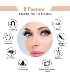 Nepwimers Zonder Lijm | Magnetische Wimpers | Eyeliners | Diamond Wimpers | Pincet | Wimperset | Model Diamond | Fake Lashes | M5 Lashes Diamond Set | Herbruikbare Wimpers | 3D Wimpers | Kit | Waterbestendig | Natuurlijke Wimpers | Waterproof -Cosmetica winkel 1164x1200