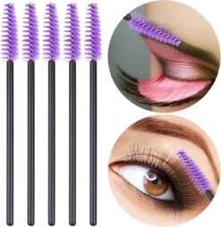 Vardaan Wegwerp Wimper & Wenkbrauw Borstels - Mascara Borsteltjes - Paarse & Roze Borsteltjes Voor Makeup - Mascara Borstel - 50 Stuks -Cosmetica winkel 1167x1200 2
