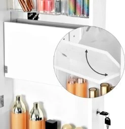 Nancy's Make-up Organizer – Sieraden & Spiegelkast – Spiegelkast, Deur & Wandhouder Met Binnenspiegel – Make-up Opbergen -Cosmetica winkel 1169x1200 3