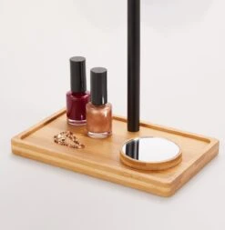 Lanaform - Bamboo Mirror - Oplaadbare Staande Spiegel ×1 · ×3 - Elegant Design Van Bamboe Met Zwarte Poedercoatingafwerking - Ledlampen Met Lange Levensduur -Cosmetica winkel 1172x1200 2