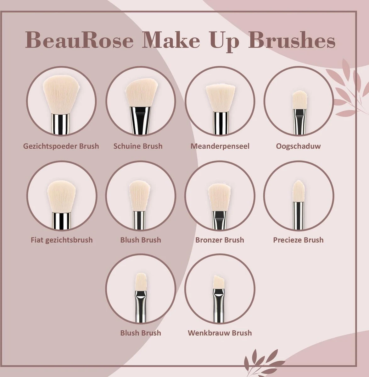 Luxe Make Up Kwasten Set - Make Up Brush - Oogschaduw – Beauty - Foundation Kwast - Poederkwast - Brush - Make Up - Cosmetica - Kwasten Set – Make Up Etui - Make Up Penselen Set – Make Up Set 7 Luxe Make Up Kwasten Set - Make Up Brush - Oogschaduw – Beauty - Foundation Kwast - Poederkwast - Brush - Make Up - Cosmetica - Kwasten Set – Make Up Etui - Make Up Penselen Set – Make Up Set - Afbeelding 7