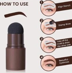 EverToys Wenkbrauw Stempel - Plus Poeder - Eye Brow Stamp - Kit - Trimmer - Potlood - Lash Lift - Stick - Potlood - Set - Bruin -Cosmetica winkel 1187x1200 10