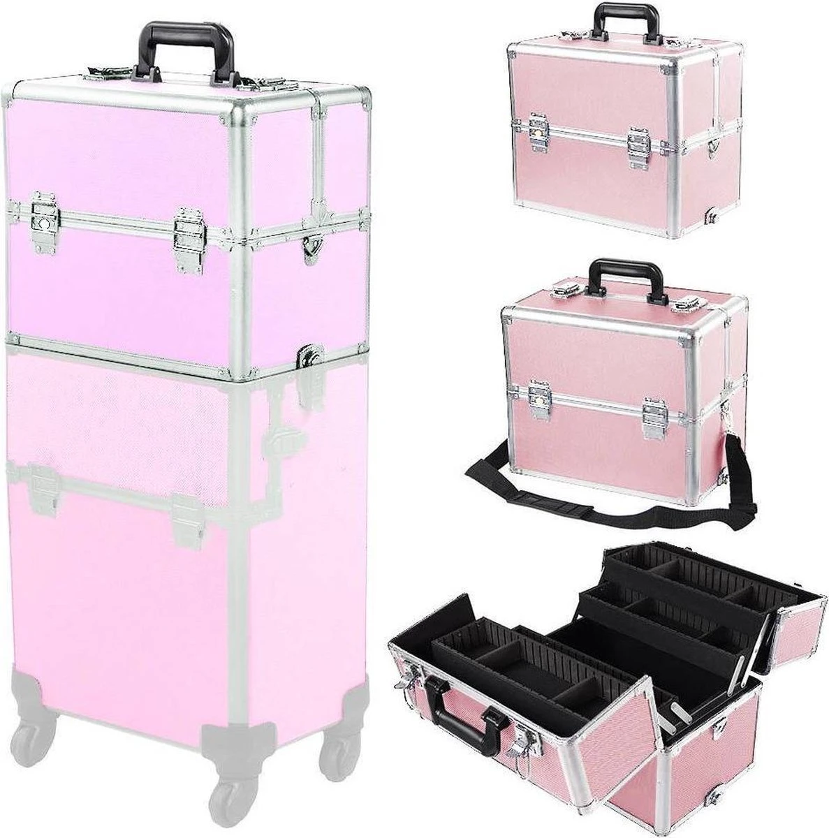 Trolley Nagelkoffer Nagelstyliste Koffer - Beautycase 2 Trolley Nagelkoffer Nagelstyliste Koffer - Beautycase - Afbeelding 2