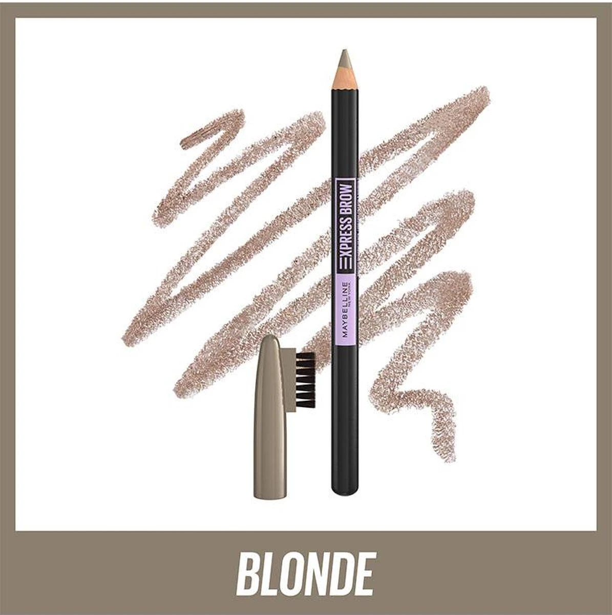 Maybelline New York - Express Brow Shaping Pencil - 02 Blonde - Blond Wenkbrauwpotlood En Borstel 3 Maybelline New York - Express Brow Shaping Pencil - 02 Blonde - Blond Wenkbrauwpotlood En Borstel - Afbeelding 3