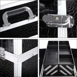 A.T. Shop Cosmeticakoffer, Make-up Koffer, Beauty Case, Bewaren Van Make-up, Nagellak. Zwart -Cosmetica winkel 1196x1200 15