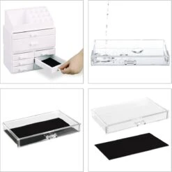 Relaxdays Make-up Organizer - Tweedelig - Cosmetica Opbergdoos - Transparant 30 Relaxdays Make-up Organizer - Tweedelig - Cosmetica Opbergdoos - Transparant -Cosmetica winkel 1198x1200 34