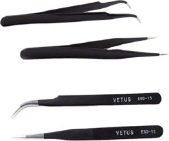 Vetus - Wimper Pincet ESD-15 - Zwart - Tweezer - Pincet - Wimperextensions -Cosmetica winkel 1200x1005 3