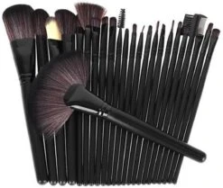Make-up Kwasten Set - Professionele Kwasten - 24-delig Met Tasje - Cosmetica Kwasten - Zwart - Rheme -Cosmetica winkel 1200x1017 1