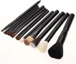 Evvie 12-delige Make-up Kwasten Set In Luxe Koker - Zwart -Cosmetica winkel 1200x1017 2