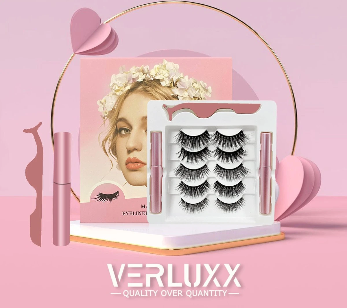 Hoge Korting - VERLUXX© - 'Quality Over Quantity' - 3D Magnetische Wimpers Incl. 1+1 GRATIS Geïoniseerde Waterproof Eyeliner & Pincet, Fake Lashes, Nepwimpers, Magnetic Lashes, Herbruikbare Realistic Wimpers 15 Hoge Korting - VERLUXX© - 'Quality Over Quantity' - 3D Magnetische Wimpers Incl. 1+1 GRATIS Geïoniseerde Waterproof Eyeliner & Pincet, Fake Lashes, Nepwimpers, Magnetic Lashes, Herbruikbare Realistic Wimpers - Afbeelding 15