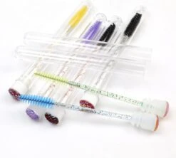 Wimperborstel In Buis - 8 Stuks - 2 In 1 Wimper-mascara Borstel In Herbruikbare Transparante Buis - Houder Voor Wimper Of Mascara Borstel - Lash Brush In Tube -Cosmetica winkel 1200x1080 2