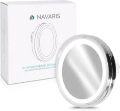 Navaris LED Make-up Spiegel - Vergrotende Cosmeticaspiegel - 360° Draaibaar - 5x Vergroting - Met Zuignap - Badkamerspiegel - Reisspiegel - Zilver 13 Navaris LED Make-up Spiegel - Vergrotende Cosmeticaspiegel - 360° Draaibaar - 5x Vergroting - Met Zuignap - Badkamerspiegel - Reisspiegel - Zilver -Cosmetica winkel 1200x1112 6