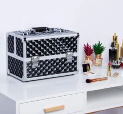 Make-upkoffer, Kapperskoffer, Cosmeticakoffer, Lege Nagelkoffer, Multikoffer, Afsluitbaar Voor Nageldesign/massageolie/fotoapparatuur, 34,7 X 22,2 X 25 Cm HMTM-YAHEE-411176 -Cosmetica winkel 1200x1116 7