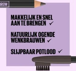 Maybelline New York - Express Brow Shaping Pencil - 05 Deep Brown - Bruin Wenkbrauwpotlood En Borstel 13 Maybelline New York - Express Brow Shaping Pencil - 05 Deep Brown - Bruin Wenkbrauwpotlood En Borstel -Cosmetica winkel 1200x1121 2