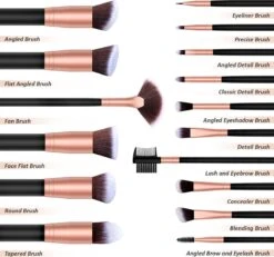 Bestope Make Up Kwasten Set Met Beauty Blenders 16 Delig - Brush Set - Kwasten Reiniger - Rosé Goud 18 Bestope Make Up Kwasten Set Met Beauty Blenders 16 Delig - Brush Set - Kwasten Reiniger - Rosé Goud -Cosmetica winkel 1200x1122 7