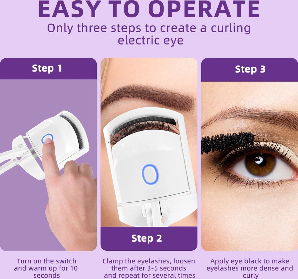 BeautyTech Elektrische Wimperkruller/Wimperkrultang - Roze - Oplaadbaar - Beauty - Verzorging - Make Up 10 BeautyTech Elektrische Wimperkruller/Wimperkrultang - Roze - Oplaadbaar - Beauty - Verzorging - Make Up - Afbeelding 10