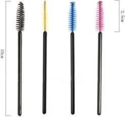 Merkloos Wimperborstel 50 Stuks Voor Wimper Extensions - Make-up - Mascara - Wimper Borsteltjes - Wenkbrauw Borsteltje - Oog Borstel - Zwart -Cosmetica winkel 1200x1124 3