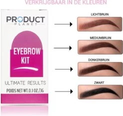 ProductPlanet Premium Wenkbrauw Stempel - Wenkbrauw Sjabloon - Wenkbrauwstempel - Brow Stamp - 10 Sjablonen - Borsteltje - Herbruikbaar - Waterdicht - Cadeau Voor Haar - Zwart -Cosmetica winkel 1200x1125 8