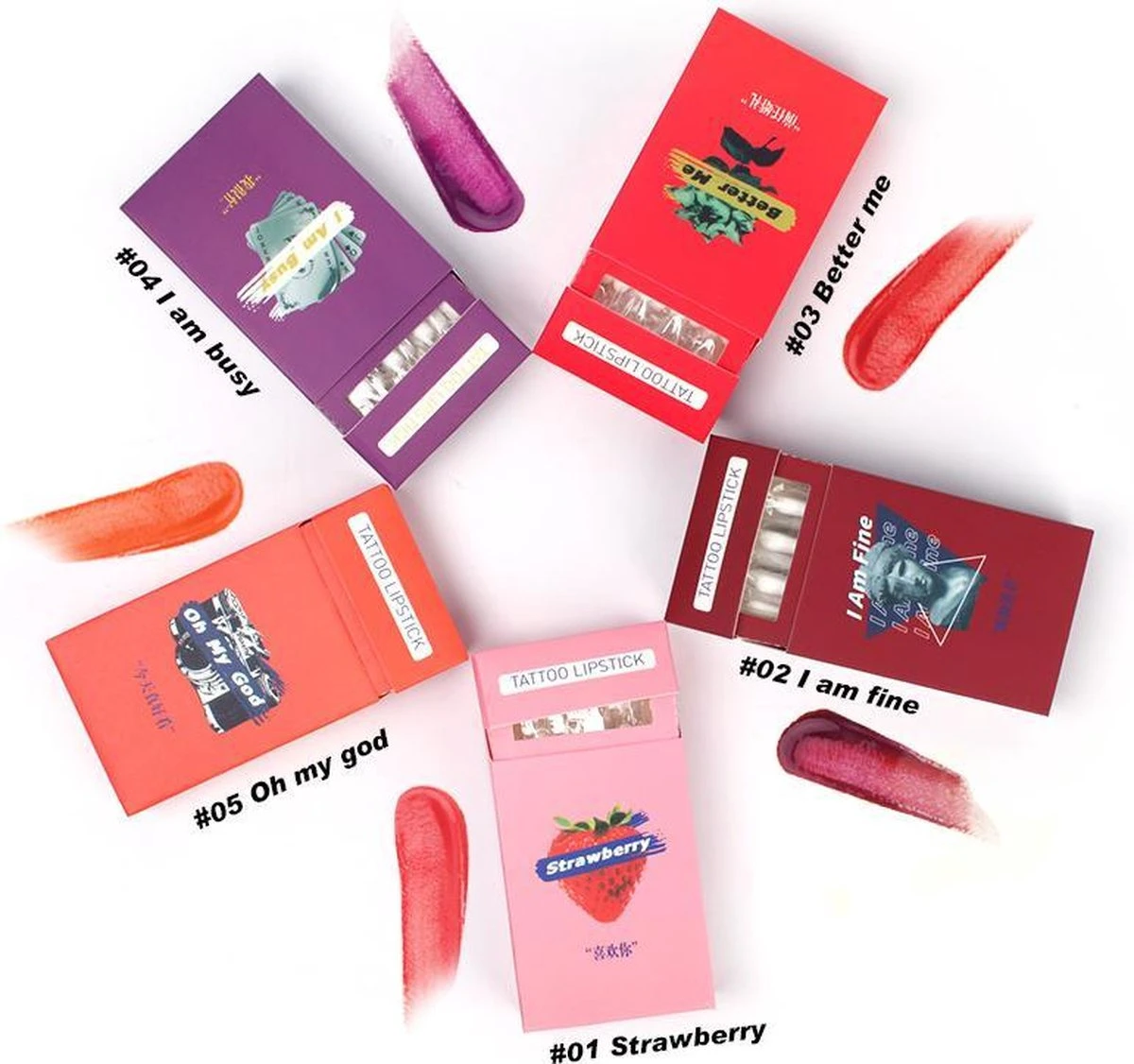 Lip Tint - Better Me - Cheek Tint - Tattoo Lipstick - Lip Stain - Cigarette Lip Tint - Cotton Swab Lipstick - Waterproof Lipstick - Lippenstift- Lipgloss - Langhoudende Lipgloss - Cotton Swab Lip Tint - Sigaretten Lip Tint - Lip Tattoo - 4 Lip Tint - Better Me - Cheek Tint - Tattoo Lipstick - Lip Stain - Cigarette Lip Tint - Cotton Swab Lipstick - Waterproof Lipstick - Lippenstift- Lipgloss - Langhoudende Lipgloss - Cotton Swab Lip Tint - Sigaretten Lip Tint - Lip Tattoo - - Afbeelding 4