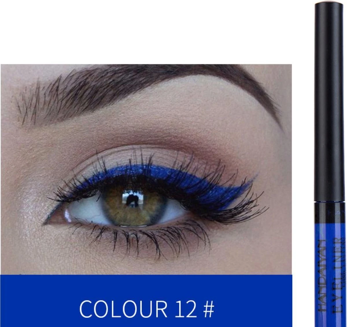 Handaiyan Liquid Eyeliner – 12 Verschillende Kleuren - Make Up – Set - Kleur - Cadeau - Kleuren - Waterproof & Langhoudend 11 Handaiyan Liquid Eyeliner – 12 Verschillende Kleuren - Make Up – Set - Kleur - Cadeau - Kleuren - Waterproof & Langhoudend - Afbeelding 11