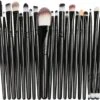 20Stuks Make-Up Kwasten Set Zwart Oogschaduw Foundation Poeder Eyeliner Wimper Lip Make Up Borstel Cosmetische Beauty Tool Kit Hot