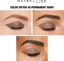 Maybelline Eye Studio Color Tattoo Oogschaduw - 40 Permanent Taupe/bruin 23 Maybelline Eye Studio Color Tattoo Oogschaduw - 40 Permanent Taupe/bruin -Cosmetica winkel 1200x1138