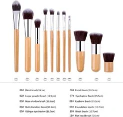 Evvie Make-up Kwasten Set, 11-delig – Bamboe – Basic Collection 11 Evvie Make-up Kwasten Set, 11-delig – Bamboe – Basic Collection -Cosmetica winkel 1200x1140 7