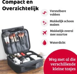 Mmoods Make-up Koffer – Make Up Tas Reizen – Makeup Organizer Verstelbaar -Beautycase Waterdicht – Make-up Tasje Voor Onderweg – Toilettas Voor Cosmetica Zwart 15 Mmoods Make-up Koffer – Make Up Tas Reizen – Makeup Organizer Verstelbaar -Beautycase Waterdicht – Make-up Tasje Voor Onderweg – Toilettas Voor Cosmetica Zwart -Cosmetica winkel 1200x1150 10