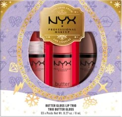 NYX Professional Makeup - Holidays 2022 Mrs Claus - Butter Gloss Trio - Lip Gloss 9 NYX Professional Makeup - Holidays 2022 Mrs Claus - Butter Gloss Trio - Lip Gloss -Cosmetica winkel 1200x1150 3