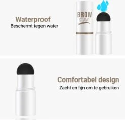Merkloos Premium Wenkbrauw Stempel - Wenkbrauw Sjabloon - Wenkbrauwstempel - Brow Stamp - 10 Sjablonen - Borsteltje - Herbruikbaar - Waterdicht - Cadeau Voor Haar - Mediumbruin -Cosmetica winkel 1200x1151 9