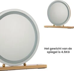 Nuvoo Make-up Spiegel - Visagie Spiegel - Hollywood Spiegel - Diameter 50cm - 3 Licht Tinten - Dimbaar - USB Telefoonoplader - Goud -Cosmetica winkel 1200x1152 8