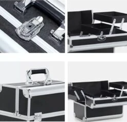 Confibel Make Up Koffer - Uitklapbaar - 5 Opbergbakken - Met Slot -Cosmetica winkel 1200x1153 2