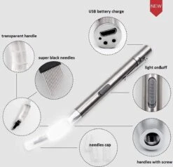 Microblading Pen Met Led Verlichting – Microblading Pen – Microblade Houder Met LED Lamp - Wenkbrauw Microblading Pen - Eyebrow Tattoo Pen - 3D- Hoge Kwaliteit – Herbruikbaar. 11 Microblading Pen Met Led Verlichting – Microblading Pen – Microblade Houder Met LED Lamp - Wenkbrauw Microblading Pen - Eyebrow Tattoo Pen - 3D- Hoge Kwaliteit – Herbruikbaar. -Cosmetica winkel 1200x1157 6